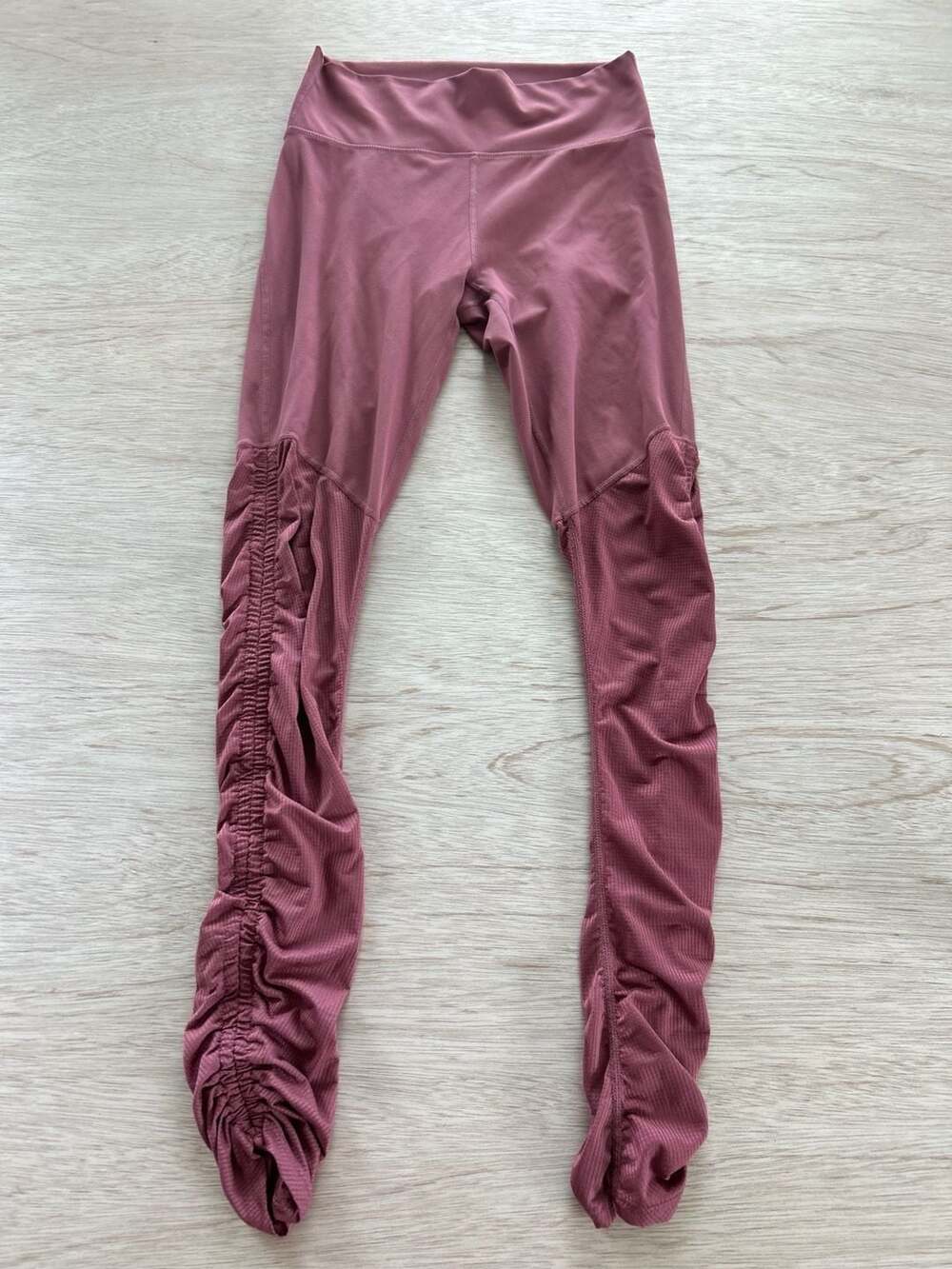 Fabletics Cashel Foldover PureLuxe Ruched Leggings Pink Workout Pants